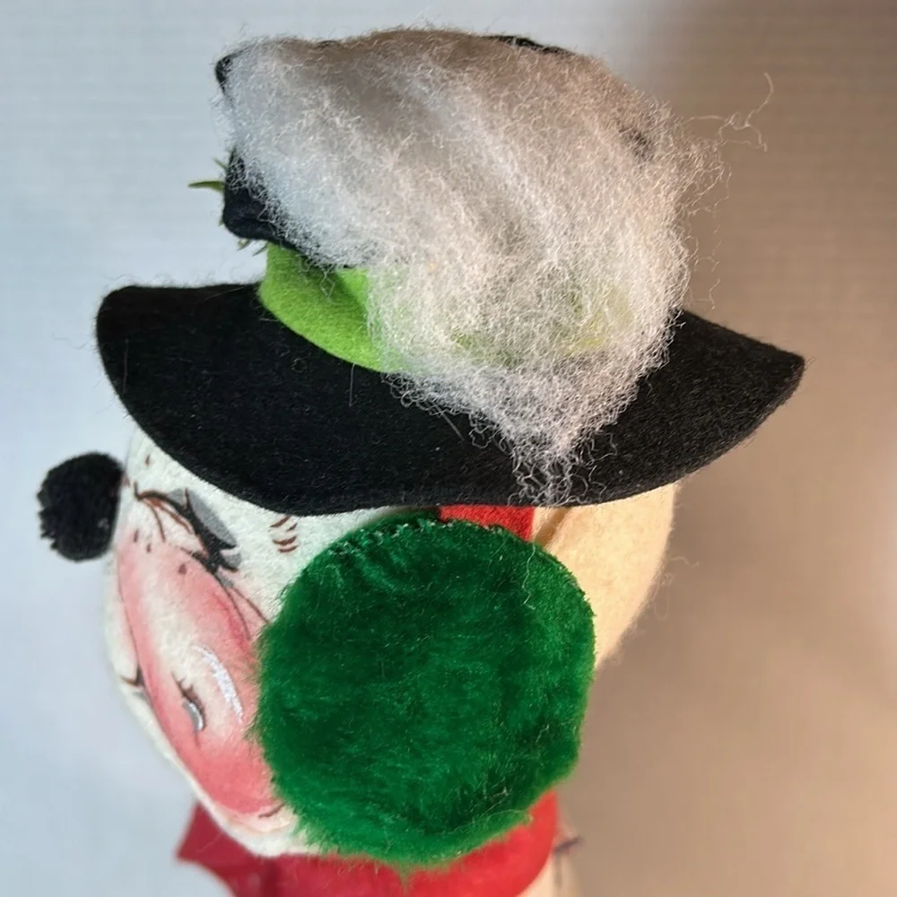 Giant 21” Annalee Snowman with top hat and mop
